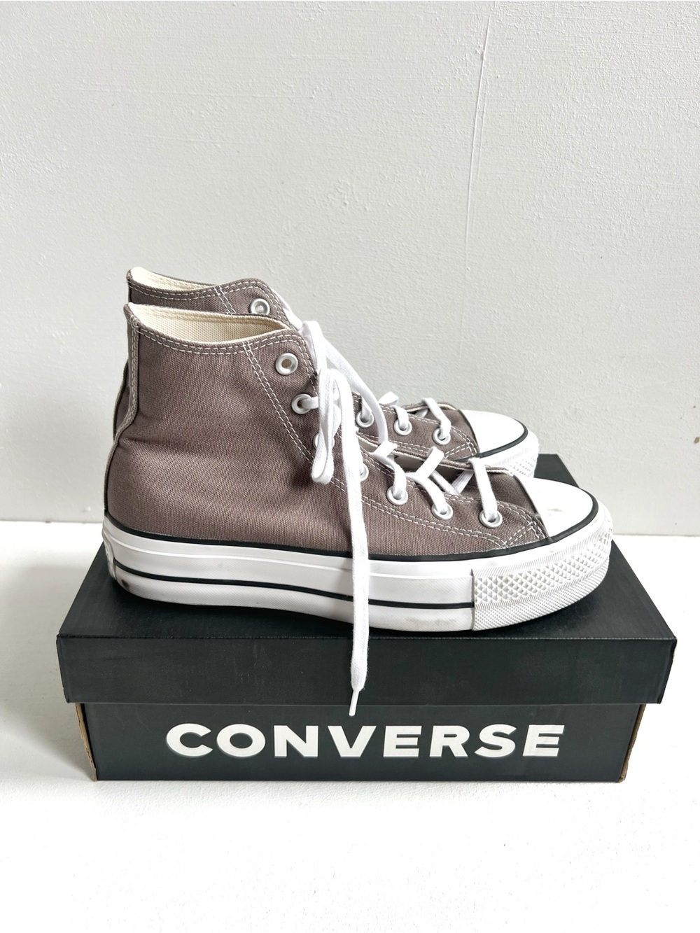 Converse | Taupe Platform Sneakers